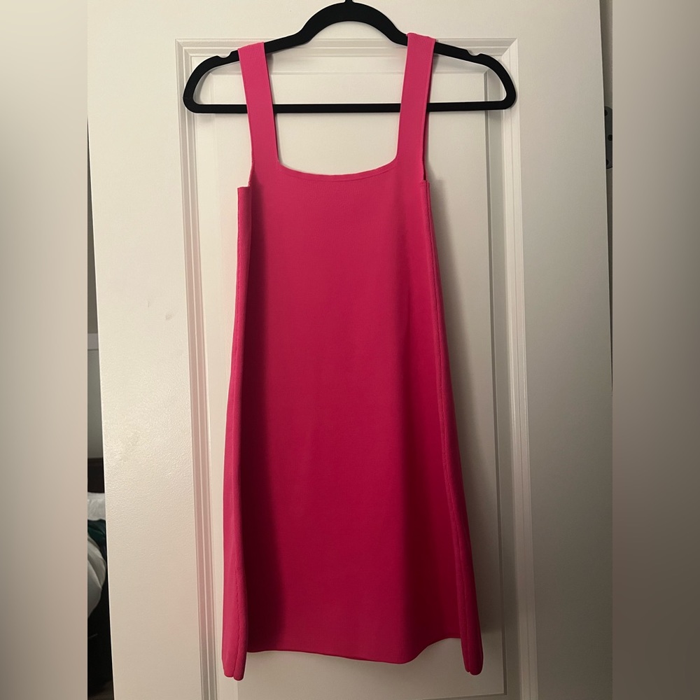Zara hot pink shift mini dress